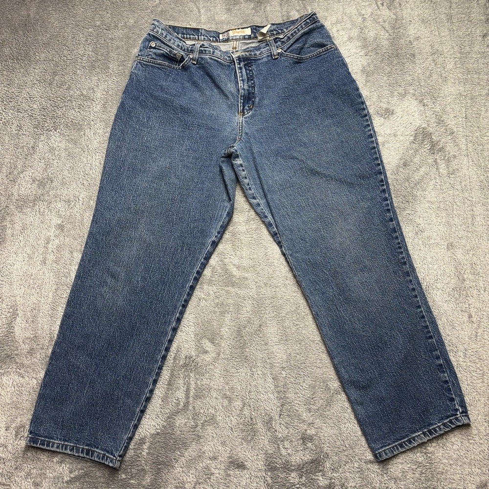 Faded Glory Mom Jeans Women 14 PET High Rise Stretch Blue Denim Y2K‎ Casual